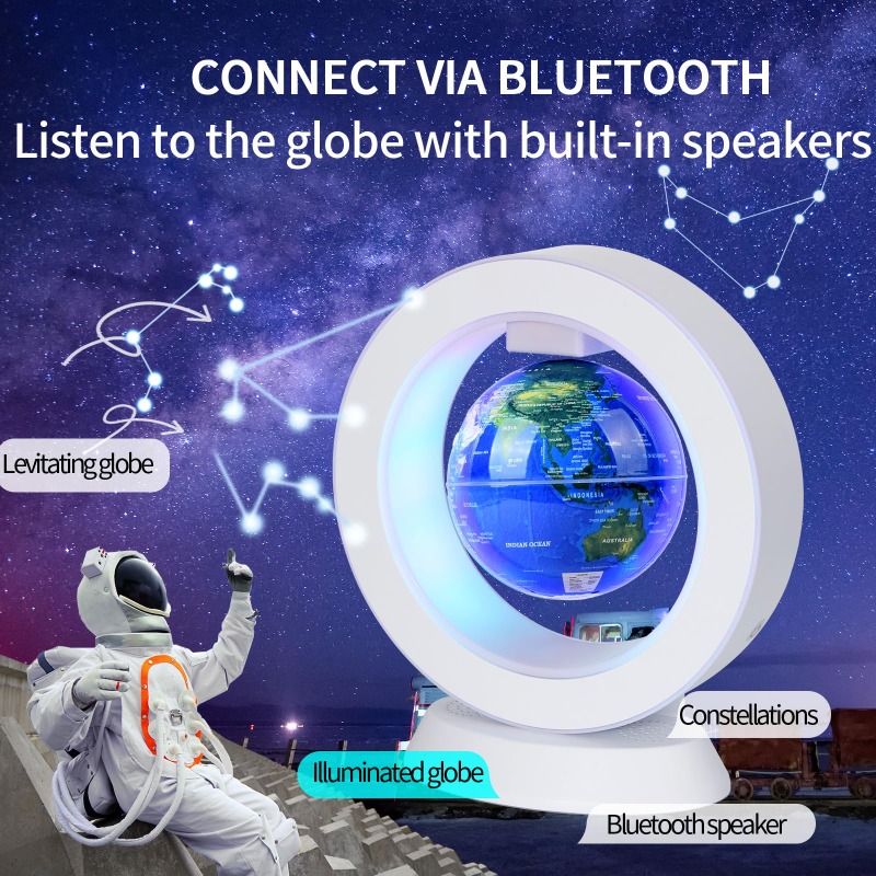 Office Tech Gifts For Men - Lámpara Altavoz Bluetooth Levitante con Globo