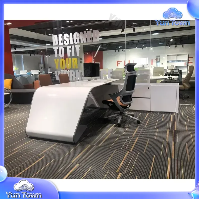 Office Tech Management - Escritorio Ejecutivo Moderno en Forma de