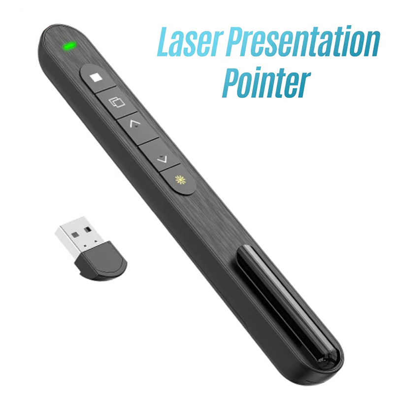 Presentation Remote Laser - Presentador inalámbrico, bolígrafo giratorio de página