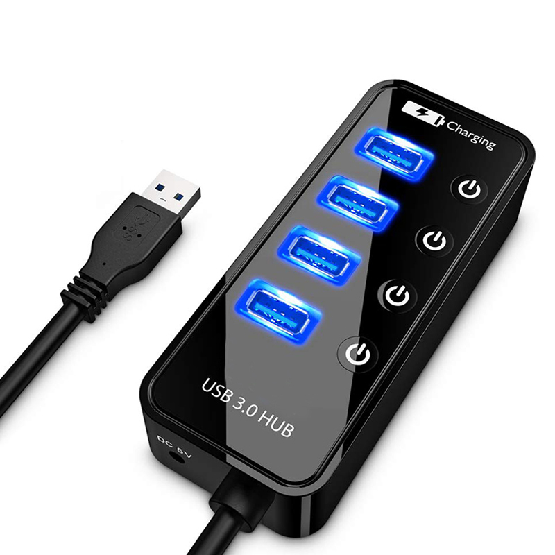 Cable Lock Laptop - USB HUB 3,0 4 cargador de