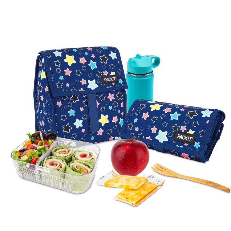 Office Tech Typing - Bolsa de Almuerzo Congelable PackIt Negra,