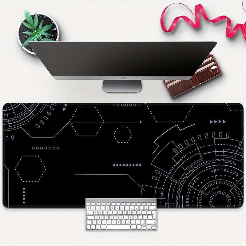 Office Tech Set Up - Alfombrilla de Escritorio Extendida con Diseño