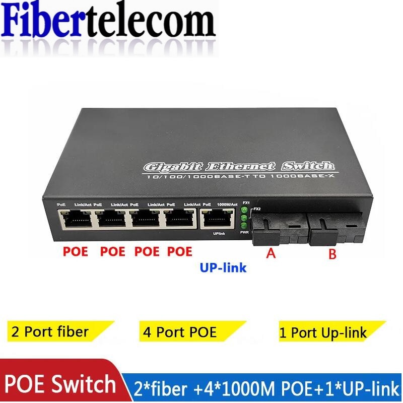 Switch POE 4 POE 2 Fibra 2F5GE - Power Over Ethernet reseña y precio