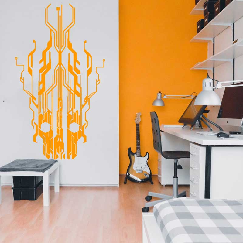 Chip Circuit Tech-pegatina de  - Tech Office Wall Decor reseña y precio