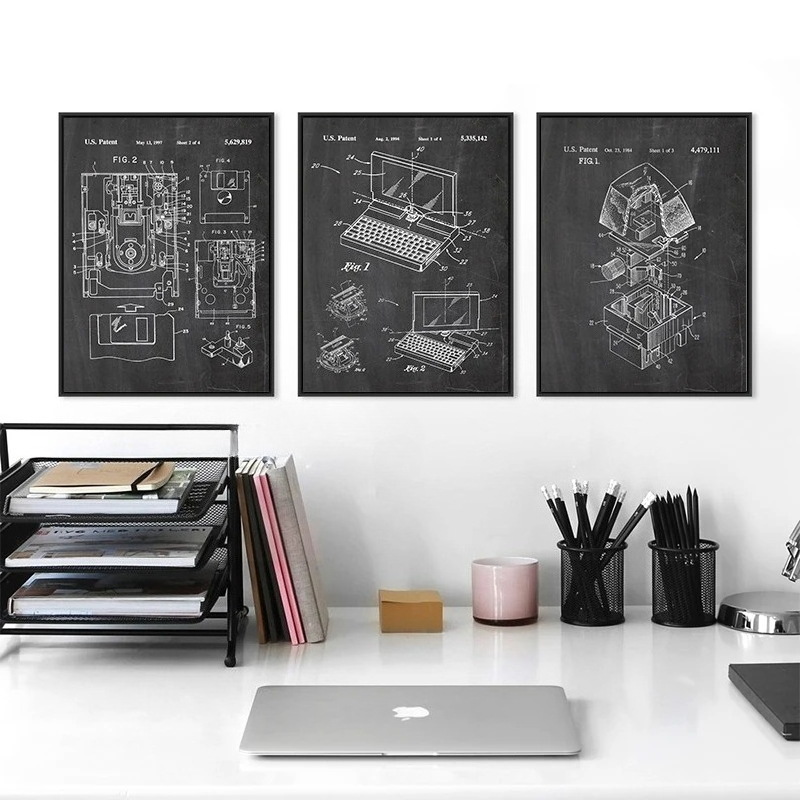 Juego de 6 Cuadros Decorativos - Tech Office Wall Decor reseña y precio