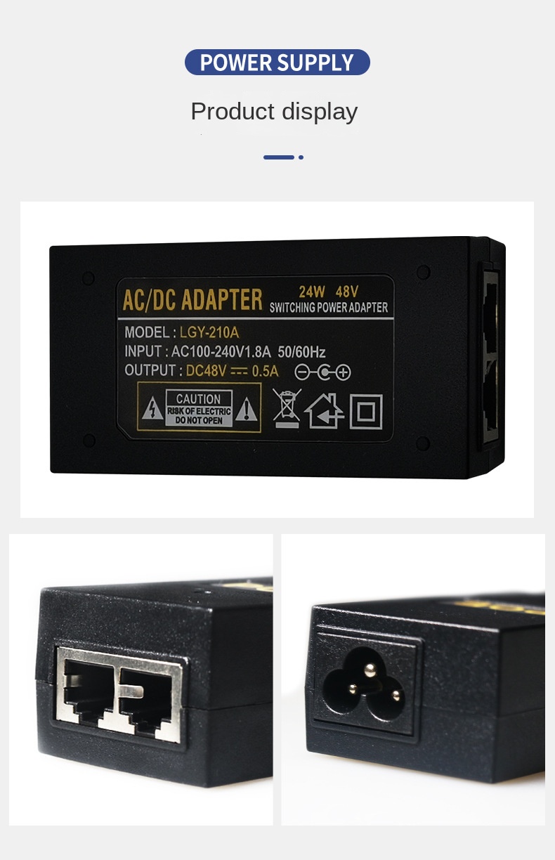 POE Gigabit Power 48V0.5A/24V  - Power Over Ethernet reseña y precio