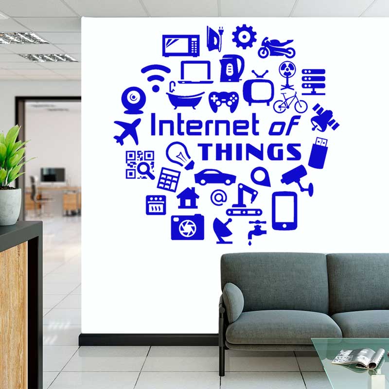 Calcomanías de vinilo tecnológ - Tech Office Wall Decor reseña y precio