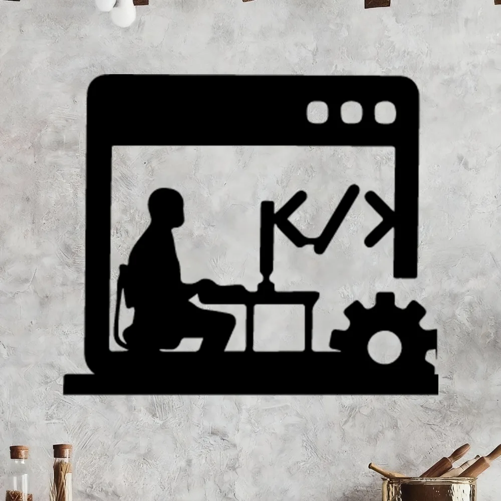 CIFBUY Arte de pared de metal, - Tech Office Wall Decor reseña y precio